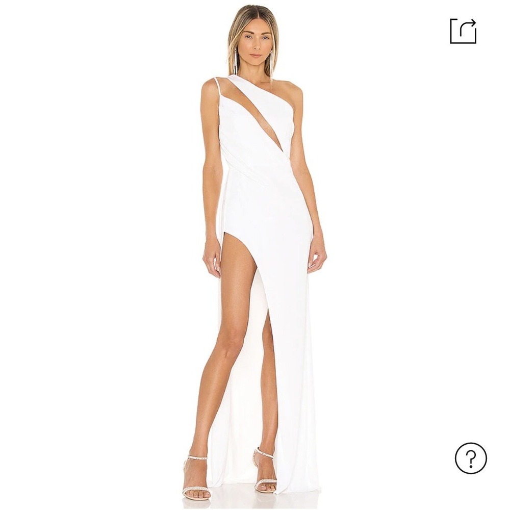 KATIE MAY x REVOLVE Intrigue Ivory White Maxi Formal Gown Dress Size M